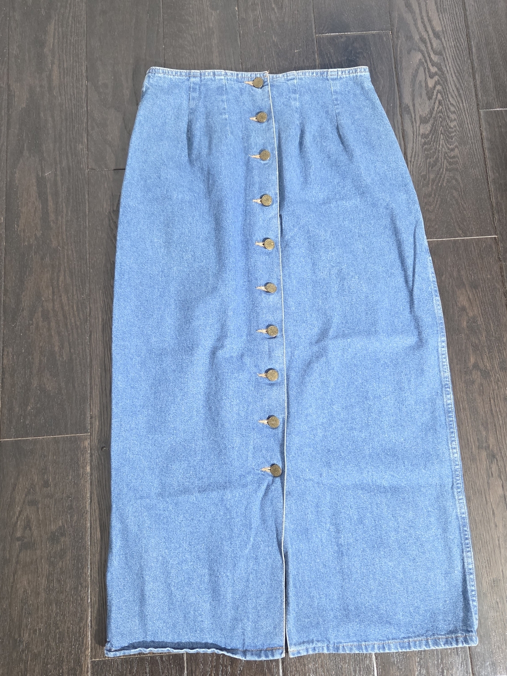 Pasta Vintage Denim Button Down Skirt Women's 90's Y2K Size 10